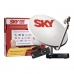 Kit de Antena Parabólica Sky 60 cm e Receptor Digital Sky Pré Pago Flex HD