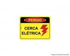 Placa Sinal.pvc 15x20cm Cuidado Cerca Eletrica Ref2327