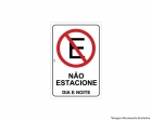 Placa Sinal.pvc 20x30cm Nao Estac. Dia E Noite Ref2288