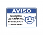 Placa Sinal.pvc 20x30cm Mascara Obrigatoria