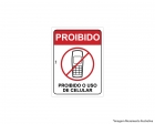 Placa Sinal.pvc 15x20cm Proibido O Uso De Celular 2259