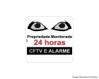 Placa Sinal.pvc 15x15cm Monitorada 24 Horas Ref 3067
