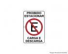 Placa Sinal.pvc 20x30cm Proib Estac Carga E Descarga
