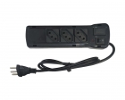 Filtro Linha Fiolux 3 Tomadas Bivolt Preto Blister