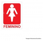 Placa Sinal.pvc 15x20cm Sanit Fem