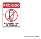 Placa Sinal.pvc 15x20cm Proibido O Uso De Celular 2259