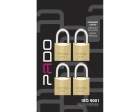 Cadeado Pado 4E-25Mm (4 Msm Segr/4 Chaves Iguais) Bl
