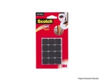 Feltro 3M Anti-Risco Quadrado Preto B M 12Pcs Blister