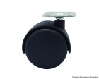 Rodizio Girat Nylon Preto Loyal Base 2" 30Kg