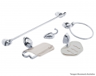 Kit Banheiro Abs Bonno 05Pcs Crom Fume