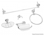 Kit Banheiro Abs Star 5Pcs Crom Cristal
