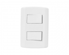 Interruptor Pluzi Modular 2 Teclas Paralelas C/Placa