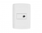 Tomada P/Telefone Rj11 Pluzi Modular C/Placa
