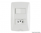 Interruptor Petra 1 Simp+Tom 2P+T C/Pl 10A 250V 39057 c/10pcs