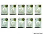 Numero Alum Espelhado 07Cm Nr 7 Blister