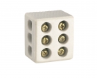 Conector Porcelana L&C Ate 10Mm 3 Polos 1422-A c/50pcs