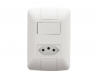 Interruptor Aria Simples+Tom 2P+T 10A C/Placa