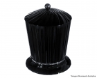 Lixeira Pia/Wc C/Tampa Plast Preto