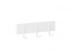 Cabideiro Simples Branco C/3 Ganchos Branco 36Cm